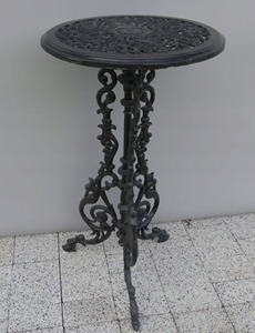Mesa de Centro Tradicional de Hierro Forjado con Diseño Decorativo de Espirales, Mueble de Sala de Estar Estilo Antiguo - Product Image 5