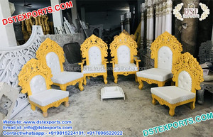 Juego de Sillas para Mandap de Boda del Sur de la India, Estilo Tradicional, Sillas para Mandap de Boda Indias, Diseño Único, Juego de Sillas para Vidhi de Boda, EE. UU. - Product Image 4