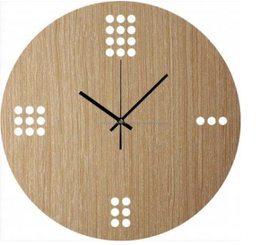 Custom Engraved Carved Scale Solid Wood Wall <b>Clock</b> Single Face Quartz Personalized Wooden Timepiece for Home Living Room - Product Image 4