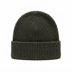 Gorro de Punto Acanalado Verde Oliva Personalizado, Gorro de Invierno Cálido con Puño y Logotipo Bordado - Product Image 4