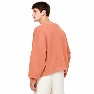 Sudadera Personalizada para Hombre, Cuello Redondo, Talla Grande, Color Sólido, Tejido de Algodón, Estilo Casual para Otoño - Product Image 2