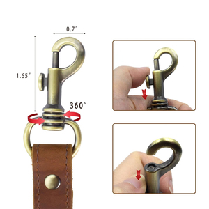 Heavy Duty German Shepherd Walking <b>Training</b> Usage Best Quality Leather Dog Leash Handsfree Adjustable Waist Leather Dog Leash - Product Image 5