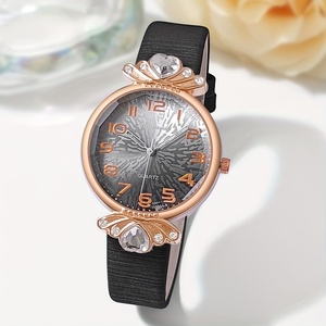 192055 Montre-bracelet pour femmes, mode féminine, couleur bonbon, analogique, cuir PU - Product Image 1