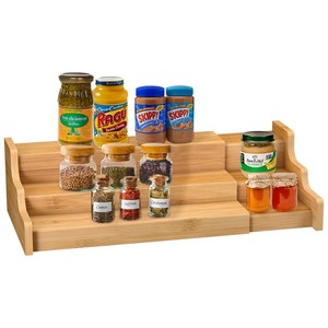 Étagère à épices artisanale en bois de manguier au design rustique |   Meubles de rangement de cuisine écologiques et durables, finition antique, vente en gros - Product Image 1