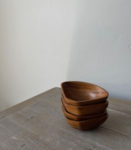 Tazón de Ensalada de Madera de Acacia, Tazón para Servir Ensaladas, Facilita Mezclar las Ensaladas, Tazón Pequeño de Madera Pulida de Acacia - Product Image 4