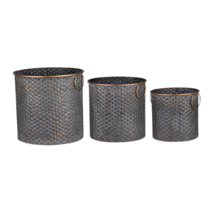 Antique green patina copper <b>vase</b> Round copper plant pot outdoor Decorative garden container vintage Green Patina Copper Planters - Product Image 2