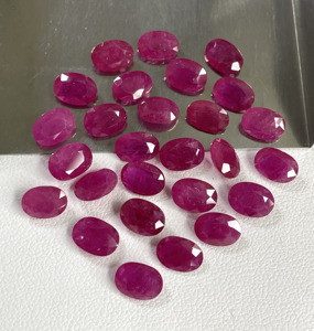 100% Natural Fine Quality Mozambique <b>Ruby</b> Heat 5x7mm Calibrated Oval Cut Reddish Pink Color Loose Gemstone for Making Jewellery - Product Image 4