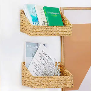 Cesta Rectangular para Libros NHAT MINH con Tapa, Hecha a Mano, Ecológica, de Jacinto de Agua, Contenedor de Almacenamiento, Portarrollos de Papel Higiénico de Estilo Moderno - Product Image 1