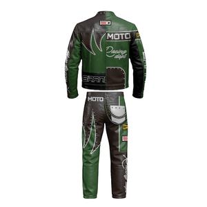 Combinaison de course en cuir pour moto, coupe-vent, imprimée, avec logo personnalisé - Équipement de protection pour piste pour hommes - Product Image 3