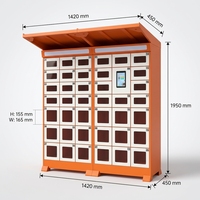 Casier alimentaire intelligent de haute qualité, casier de livraison de colis intelligent, distributeur automatique de pizzas, casier alimentaire transparent pour aliments chauds