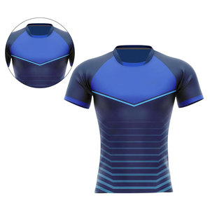 Latest Arrival Printed Mesh Short Sleeve Rugby Jersey Customized Colors Team Names Breathable Quick Dry Fabric Unisex Sports - Product Image 3