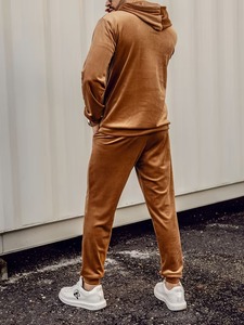 Ensemble de survêtement en velours pour homme prêt pour l'hiver avec tissu chaud et respirant - Product Image 4