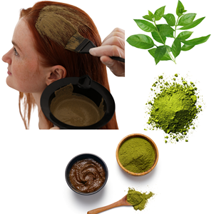 Henna natural en polvo para un cabello sedoso y brillante con nutrición profunda de las raíces, fortalecimiento y un tinte seguro para el crecimiento del cabello largo. - Product Image 1