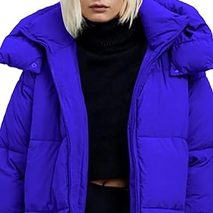 Blunt Blue Trendy Women Winter Warmth Chaquetas Chaqueta corta al por mayor Puffer Jacket para damas usan para ropa de fiesta - Product Image 4
