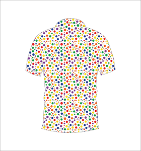Camiseta Polo Blanca Multicolor con Micro Puntos para Hombre, Sublimación Personalizada, Manga Corta, Verano, Casual, Transpirable, Ligera, para Golf - Product Image 5