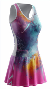 Custom Sublimated Design Women Netball Dresses Women Custom Netball Dress Breathable Netball Dress Women's - Product Image 3