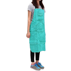 Premium Quality Heavy-Duty Industrial Welding Sleeveless Apron Spark Heat Resistant Cowhide Split Leather Buckle Nylon Straps - Product Image 4