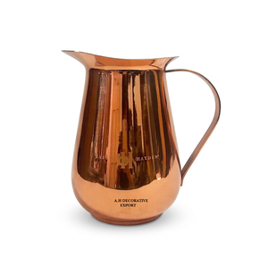 Traditional Pure Copper Water Jug with 2 <b>Glasses</b> Set Handcrafted Hammered Copper Pitcher for Decorative Copper Drinkware - Product Image 5
