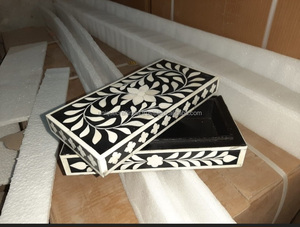 Cajas de Regalo Versátiles, Pulimentadas y Duraderas con Incrustaciones de Hueso y Relleno de Resina, Varios Tamaños, Elegantes para Guardar Recuerdos, Joyas y Objetos Preciosos - Product Image 3