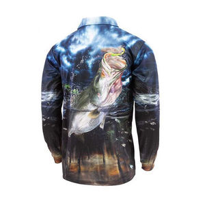 Camiseta de Pesca UPF50 con Protección UV, Talla Grande, Tipo Polo, Impermeable, Transpirable, de Secado Rápido, 100% Poliéster para Hombre - Product Image 2