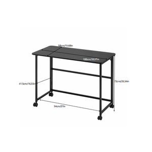 <b>Small</b> Space 39.37 Inches Foldable Office <b>Desk</b> Writing Computer <b>Desk</b> for Home Study Folding Design for Limited Space - Product Image 5