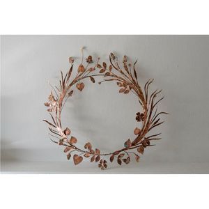 Guirnalda Floral de Hierro Forjado Artesanal para Decoración de Pared, Escultura Rústica de Metal con Diseño Botánico, Adorno Artístico Moderno y Minimalista - Product Image 2