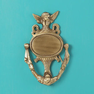 Battant de porte ange gardien en laiton fait main, battant de porte vintage en laiton pour porte d'entrée, quincaillerie de porte ange, cadeau de pendaison de crémaillère - Product Image 5