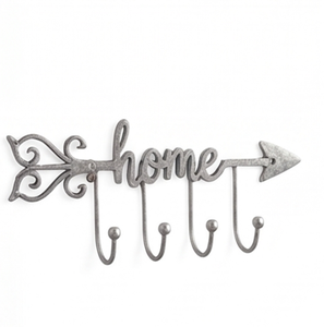 El mejor gancho de pared con diseño de flecha en metal plateado con acabado pulido a espejo, perfecto para un almacenamiento elegante de abrigos y toallas en el hogar. - Product Image 1