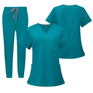 Ensembles de blouses médicales à col en V avec plusieurs poches, pantalon de jogging, tenue pour chirurgiens, médecins, infirmières, hôpitaux - Product Image 2