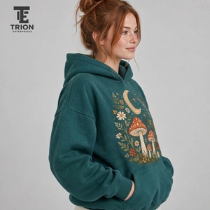 Stylish <b>women</b> embroidery <b>hoodie</b> crafted with <b>soft</b> fabric warm comfort detailed stitching and a modern fit for everyday fashion - Product Image 5