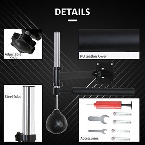 Barra de Boxeo Negra con Bola de Golpeo Giratoria de 360 Grados, Soporte de Pared, Entrenador de Reflejos de Boxeo, Equipo de Gimnasio en Casa - Product Image 6