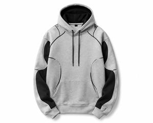 Sudadera con Capucha para Hombre, Color Sólido, con Bolsillo, Informal, Otoñal, de Felpa, Corte Regular, 100% Algodón, Transpirable - Product Image 2