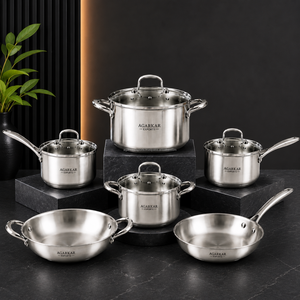Juego de Utensilios de Cocina de Acero Inoxidable de Primera Calidad, 10 Piezas, con Asas Reforzadas, Utensilios de Cocina Premium - Product Image 1