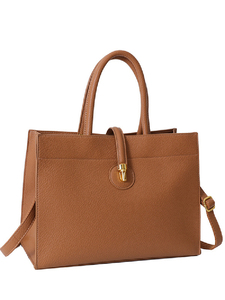 Sac fourre-tout élégant en PU noir, couleur unie, fermeture à fermoir, usage quotidien, toutes saisons, sac à main pour femme, sac fourre-tout en cuir véritable, couleur unie - Product Image 2