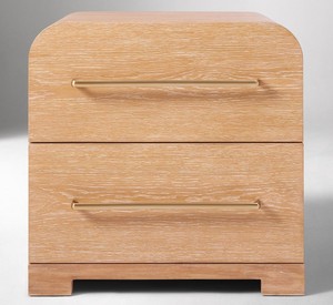 Modern Solid Mango Wood Nightstand With 2 Drawers Minimalist Bedroom Furniture <b>Storage</b> <b>Side</b> <b>Table</b> - Product Image 4