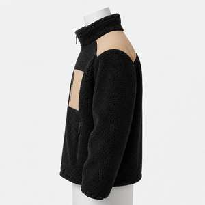 Men Polar Sherpa <b>Jacket</b> With A Plush Texture Cozy Feel And Warm Design For Winter Outings Travel And Everyday Wear - Product Image 2
