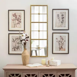 Modern Gold Framed <b>Wall</b> <b>Mirror</b> <b>Rectangle</b> Glass Decorative Accent for Entryway Home Decor - Product Image 5