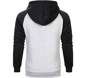 Sweat à capuche pour homme de haute qualité, style streetwear hivernal, avec broderies et patchwork, coupe-cousue, color block personnalisé, pull-over, OEM ODM, marque privée - Product Image 6