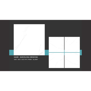 Baldosas de Porcelana Vitrificada de 60x60 CM, 2x2 pies, Doble Carga, GVT PGVT, para Sala de Estar, Dormitorio, Pasillo, Superficie Brillante - Product Image 1