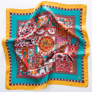 Tela de Satén Estampada Personalizada al por Mayor para Bufandas, para Promoción de Marca Privada en Europa e Israel, Marketing Corporativo OEM - Product Image 4