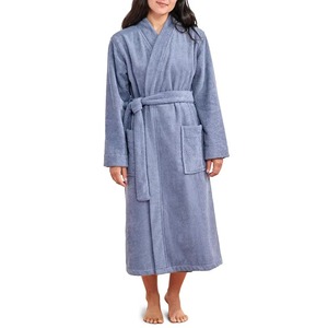 En stock, peignoir de luxe pour hôtel, personnalisé, unisexe, adulte, 100% coton éponge, thermique, longueur genou - Product Image 1