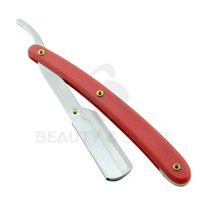 Rasoir classique rouge à lame unique remplaçable pour barbiers professionnels et toilettage masculin à domicile - Product Image 2