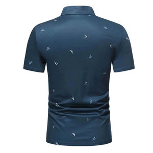 เสื้อโปโลแขนสั้นผ้าถักเนื้อแน่นสำหรับผู้ชาย ดีไซน์ใหม่รับซัมเมอร์  ปักโลโก้ได้ตามต้องการ สไตล์ลำลอง ธุรกิจ และกอล์ฟ - Product Image 2