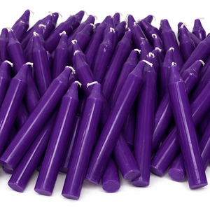 Velas de Parafina Rectas Púrpuras de 4 Pulgadas Hechas a Mano, Ecológicas para Navidad, Iglesias, Bodas y Decoración del Hogar - Product Image 2