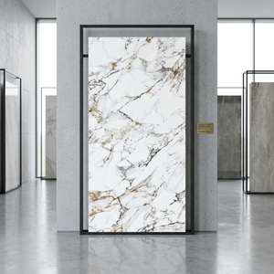 Dalles de porcelaine sinterisée de luxe, format jumbo, 1600x3200mm, 12mm, Arbaescato Gold, pour îlots de cuisine - Product Image 2