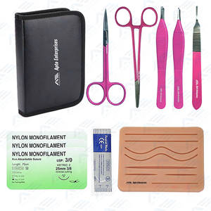 Tampon de suture chirurgicale Oem en acier inoxydable, marque privée, kit de suture pour la formation en chirurgie, instruments médicaux chirurgicaux en silicone - Product Image 3