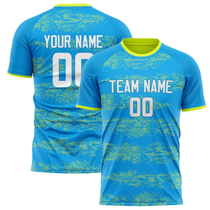 เสื้อฟุตบอลสีน้ำเงินแบบสั่งทำพิเศษ แขนสั้น คอกลม ระบายเหงื่อได้ดี ชุดทีมสำหรับผู้ใหญ่ ใส่ได้ทุกเพศทุกวัย ทุกฤดูกาล - Product Image 1