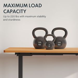 Scrivania Elettrica Regolabile in Altezza per Casa e Ufficio, Postazione di Lavoro Sit-Stand con Telaio e Finitura Nera - Product Image 6