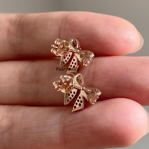 Pendientes de Plata de Ley 925 con Baño de Rodio, Adornados con Moissanita VVS de Corte Brillante Redondo, para Mujer, Uso Diario - Product Image 2