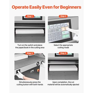 Cortadora de Papel Eléctrica de Gran Tamaño, Ancho de Corte de 28 Pulgadas, Grosor de Corte de 3.03 Pulgadas, Guillotina Hidráulica de Metal - Product Image 6